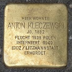 Stolperstein dedicated to Anton Kleczewski