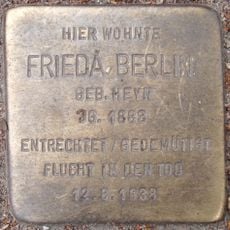 Stolperstein à la mémoire de Frieda Berlin
