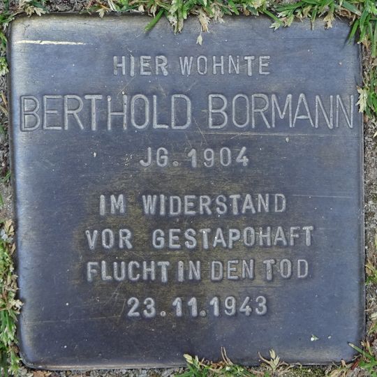 Stolperstein em memória de Berthold Bormann