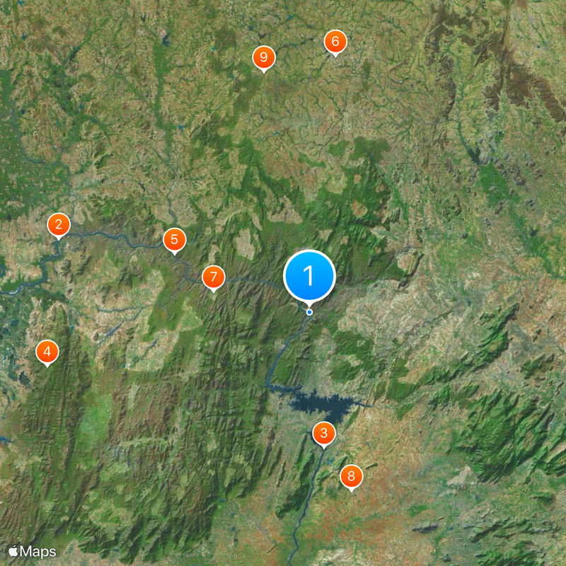 Hogenakkal Falls Map