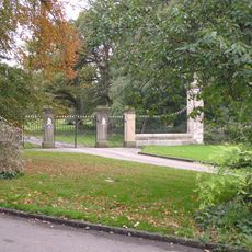 Gate piers, wing walls and gates to Adlington Hall on East Approach