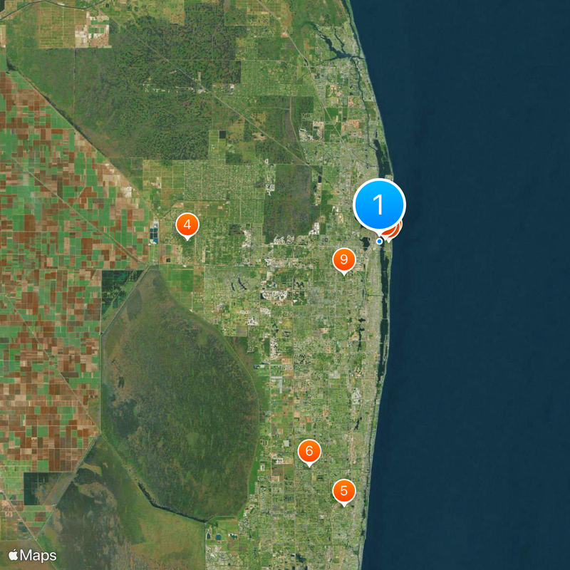 Comté de Palm Beach Carte