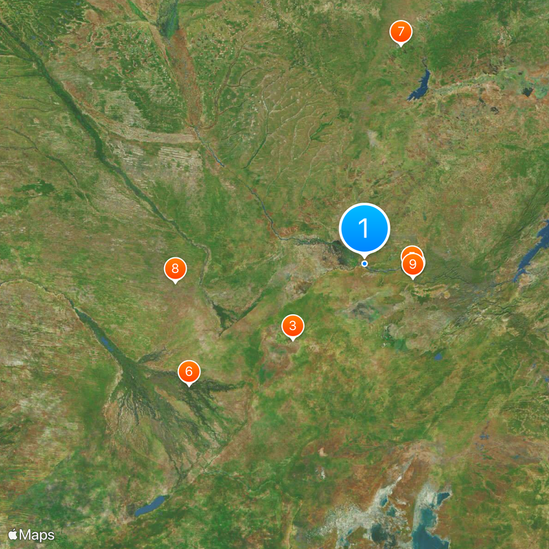 Kazungula Bridge Map