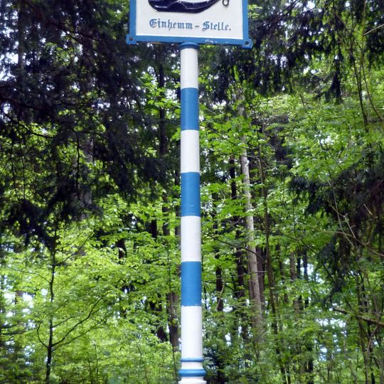 Hinweisschild „Einhemm-Stelle“