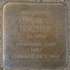 Stolperstein en memoria de Alexander Herzberg