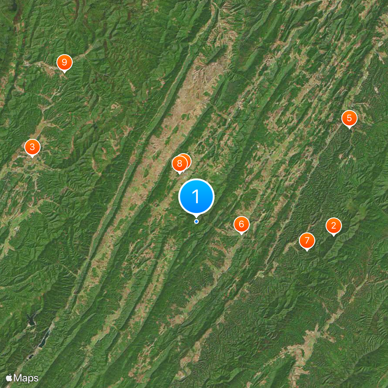 Hrabstwo Highland Mapa