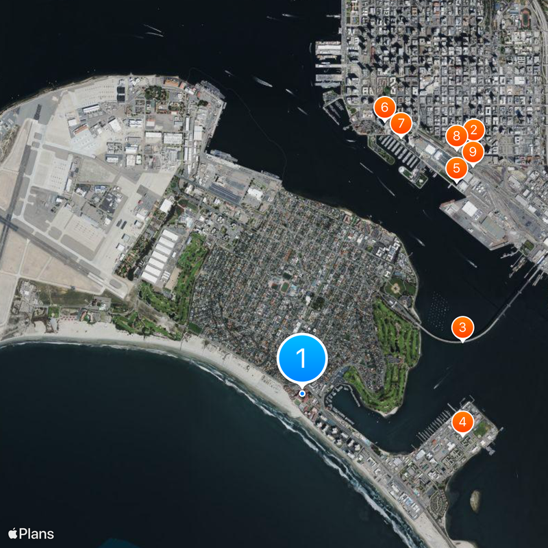 Hotel del Coronado Karte