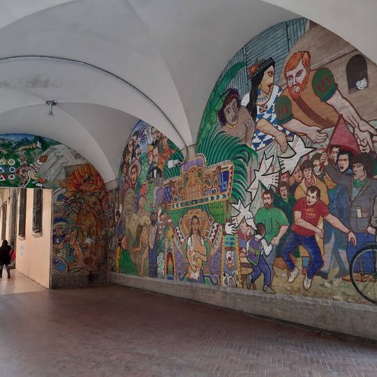 Mural of Luis Gutiérrez on Vía Zamboni