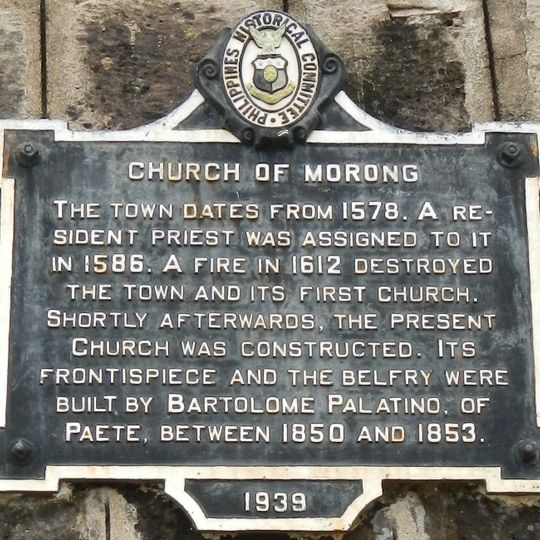 Church of Morong historical marker