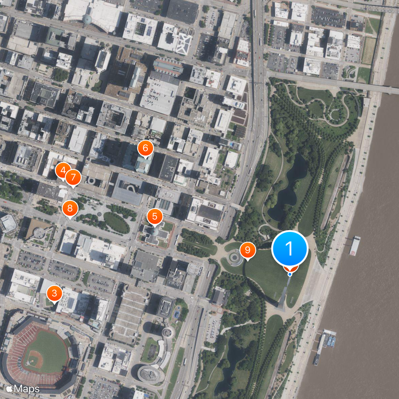 Gateway Arch National Park Map