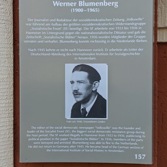 Stadttafel Werner Blumenberg