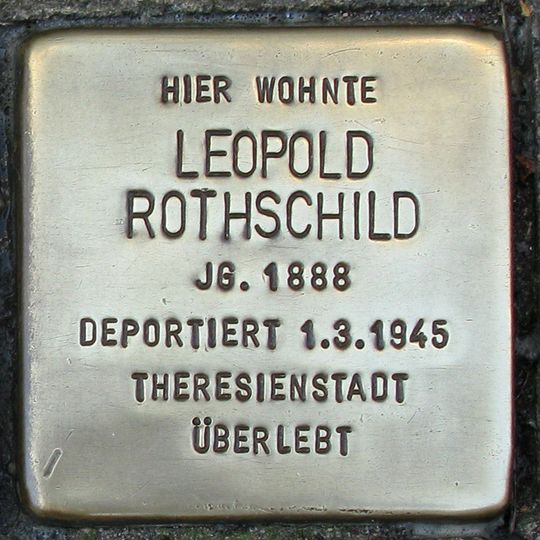 Stolperstein en memoria de Leopold Rothschild