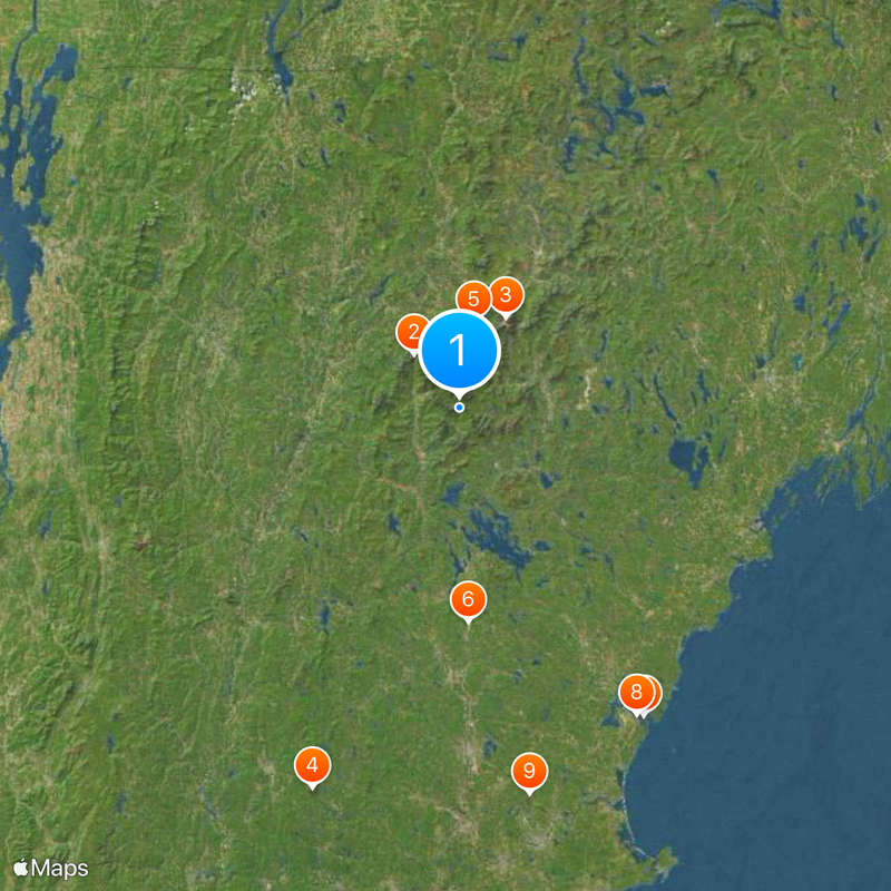 Nuevo Hampshire Mapa