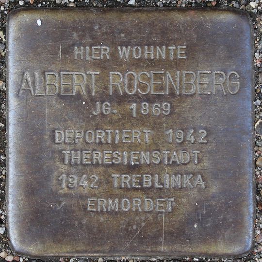 Stolperstein en memoria de Albert Rosenberg