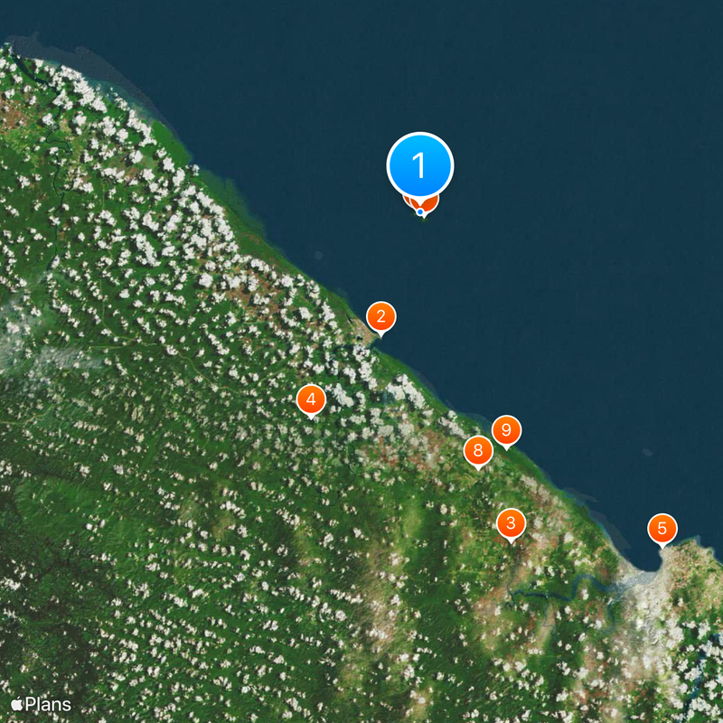 Islas de la Salvación Mapa