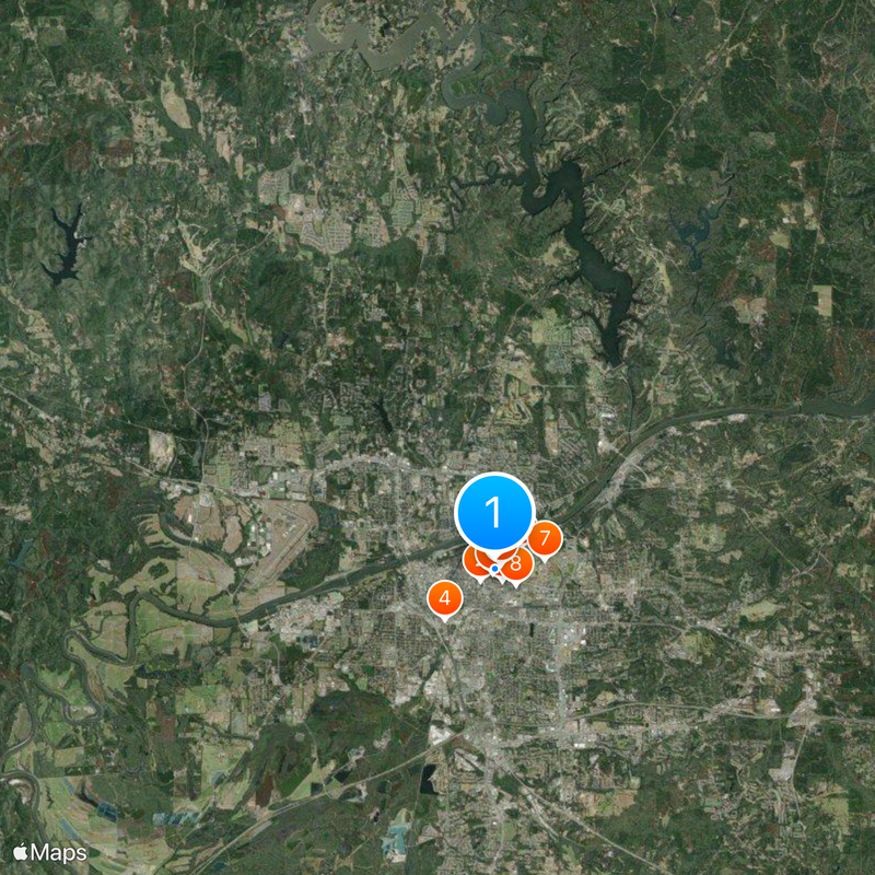 University of Alabama Map