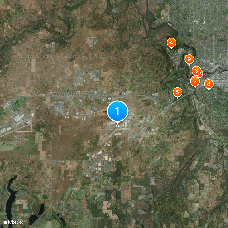 Spokane International Airport Map