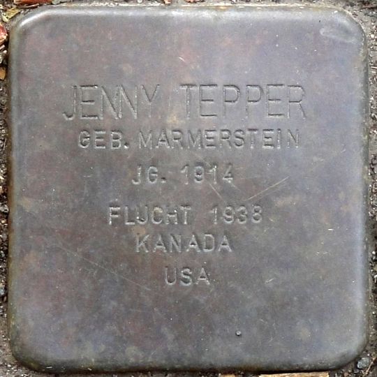 Stolperstein dedicated to Jenny Tepper