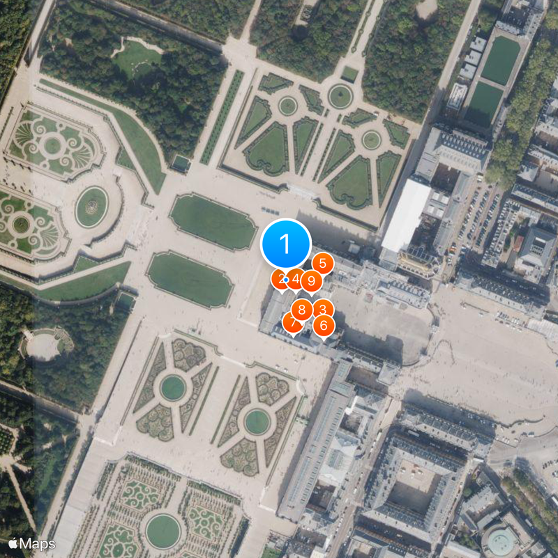 Galeria dos Espelhos Mapa