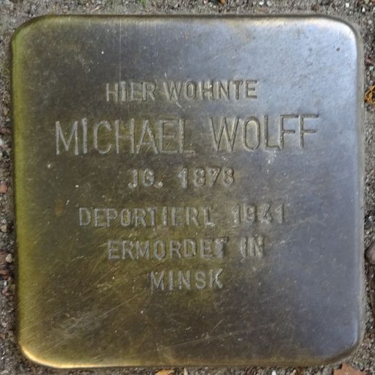Stolperstein dedicated to Michael Wolff