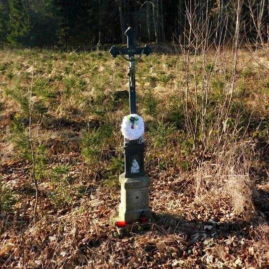 Kříž na okraji lesa Na Pláňavách