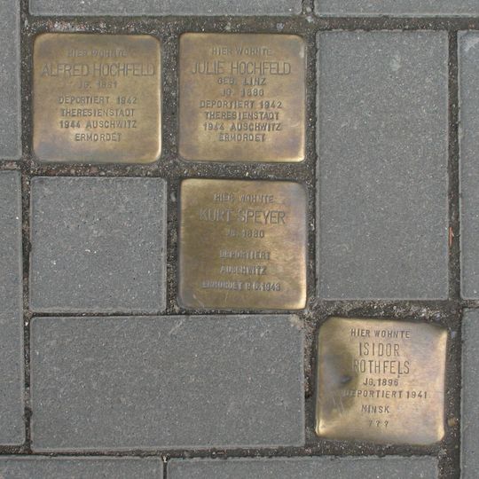 Stolperstein en memoria de Alfred Hochfeld