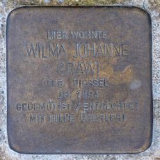 Stolperstein dedicated to Wilma Johanne Grawi