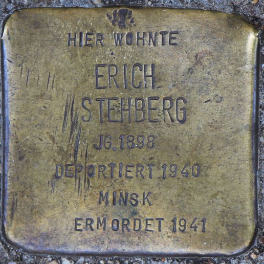 Stolperstein en memoria de Erich Stehberg