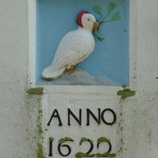 Relieftafel (Vogel m. Zweig)