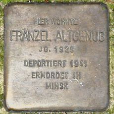 Stolperstein dedicated to Fränzel Altgenug