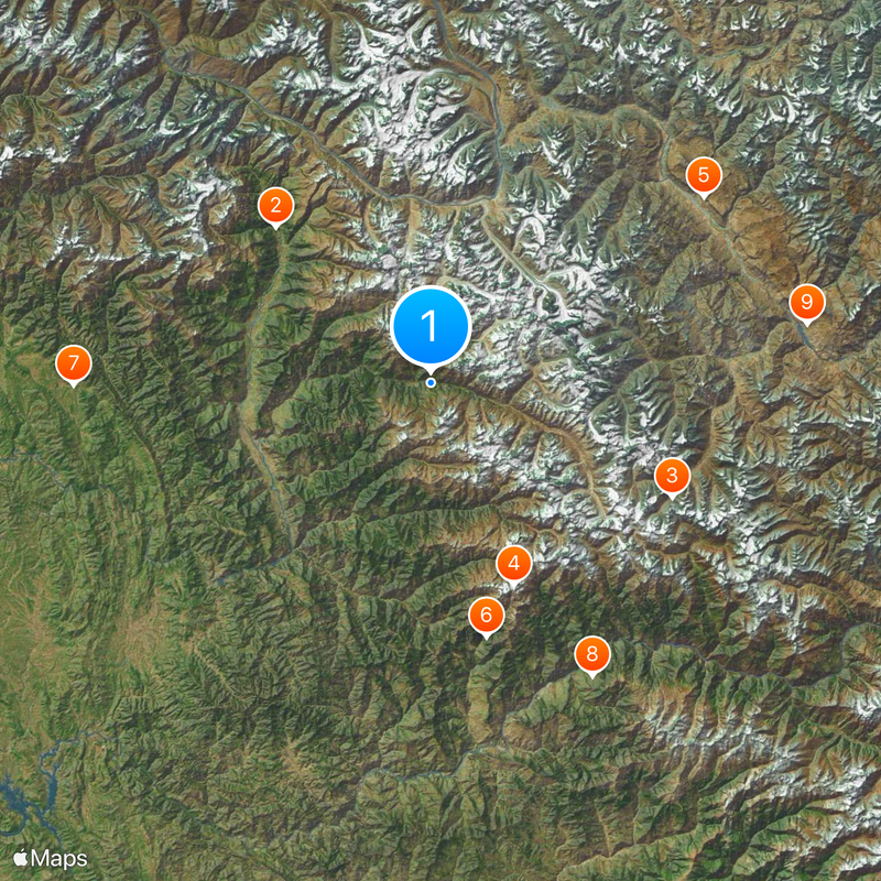 Parvati Valley Map