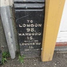 Milestone, Belgrave Gate, No. 60, by door of Kebab shop