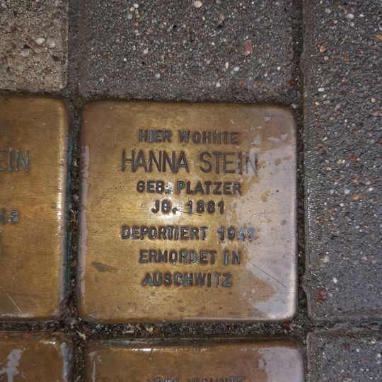 Stolperstein en memoria de Johanna Stein