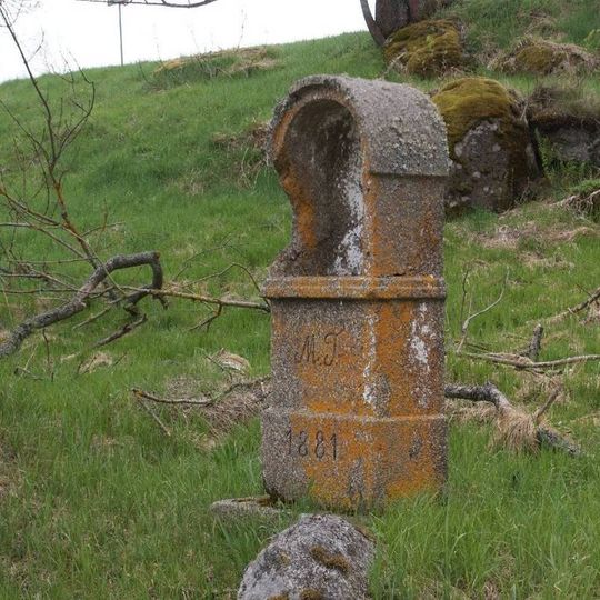 Výklenková kaplička na hranici VP Boletice v Uhlíkově