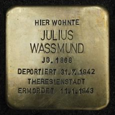 Stolperstein en memoria de Julius Wassmund