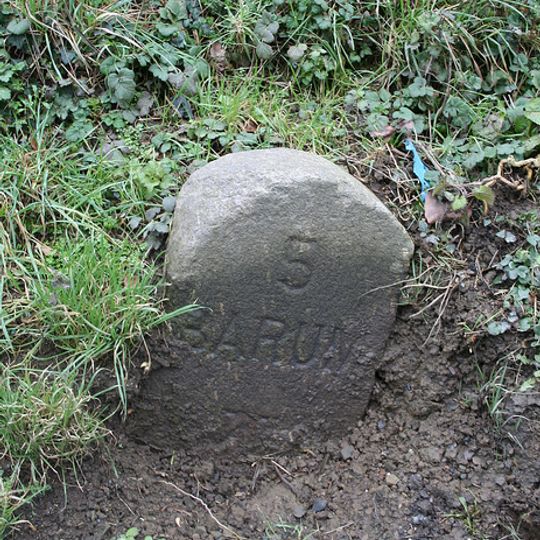 Milestone, Bartridge Hill, Newton Tracey, by The Parsonage