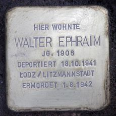 Stolperstein dedicated to Walter Ephraim