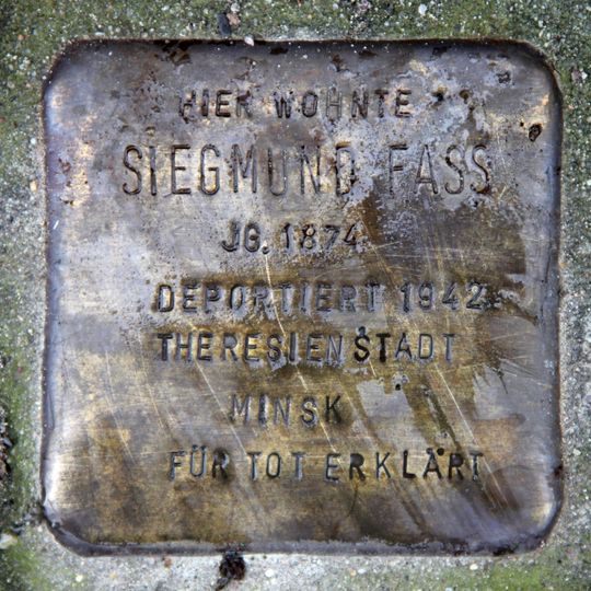Stolperstein dedicated to Siegmund Fass