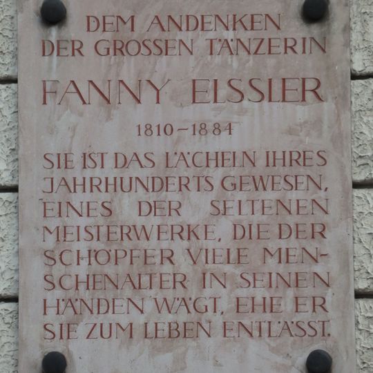 Gedenktafel für Fanny Elßler