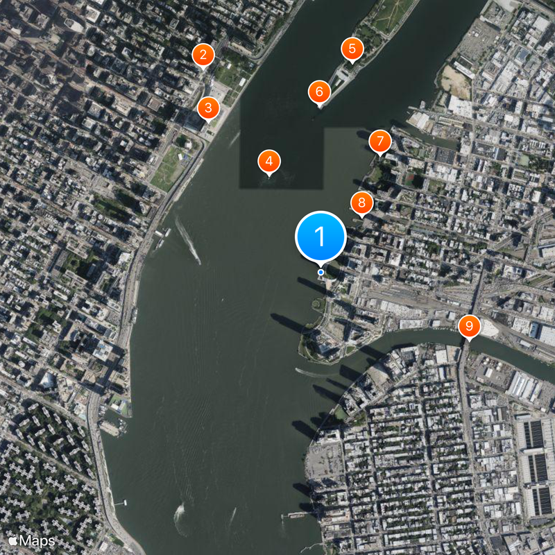 Water Taxi Beach Mapa