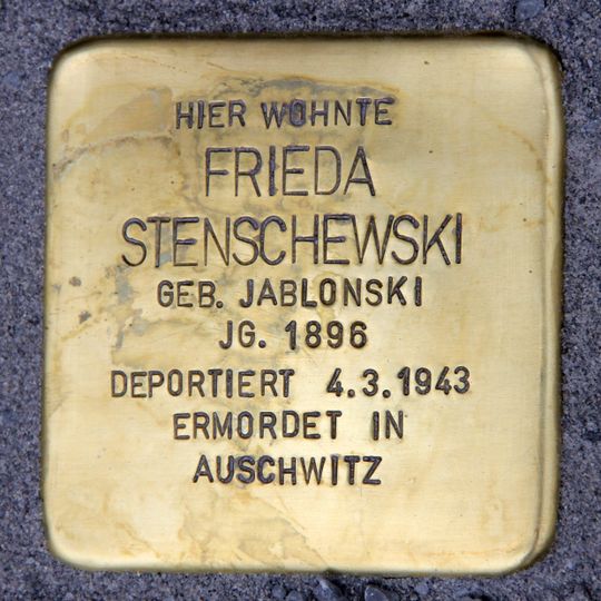 Stolperstein für Frieda Stenschewski