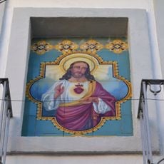Ceramic panel of the Heart of Jesus Christ in Gata de Gorgos
