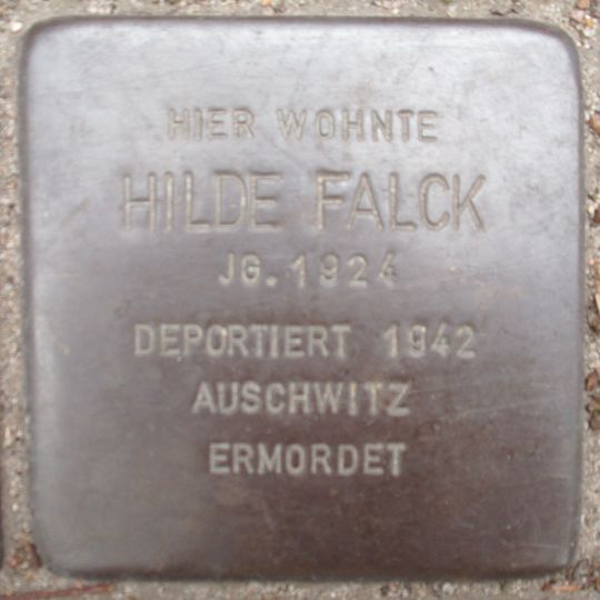 Stolperstein dedicated to Hilde Falck
