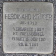 Stolperstein à la mémoire de Ferdinand Krüger