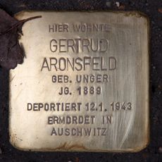 Stolperstein à la mémoire de Gertrud Aronsfeld