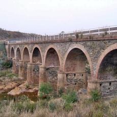 Old Bridge over Oraque river on the road between Villanueva de las Cruces and Calañas