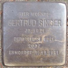 Stolperstein dedicated to Gertrud Singer