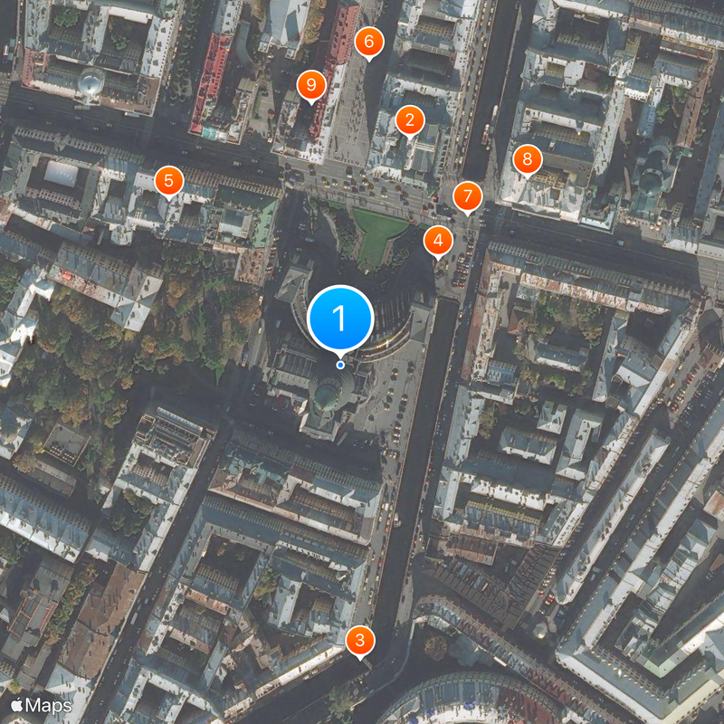 Kasaner Kathedrale Karte