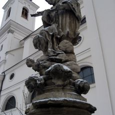 Socha svatého Jana Nepomuckého na terase okolo kostela svatého Michala v Brně