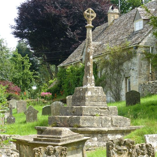 Cross and cross shaft base in the churchyard of the Church of All Saints, circa 9 metres south of the south porch